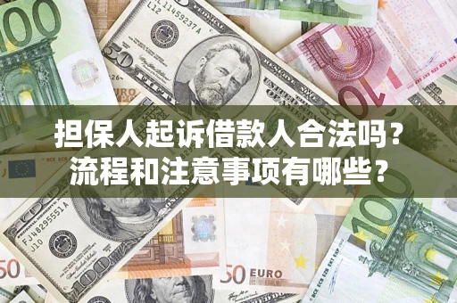 济南担保人起诉借款人合法吗？流程和注意事项有哪些？