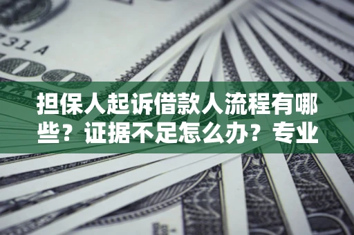 济南担保人起诉借款人流程有哪些？证据不足怎么办？专业律师解答