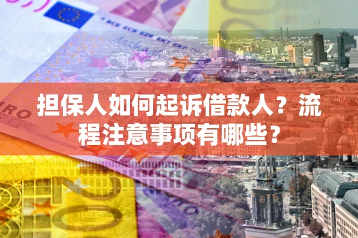 济南担保人如何起诉借款人？流程注意事项有哪些？